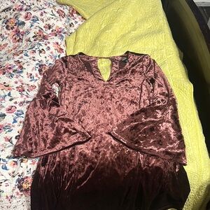 Velvet Bell Sleeve Dress